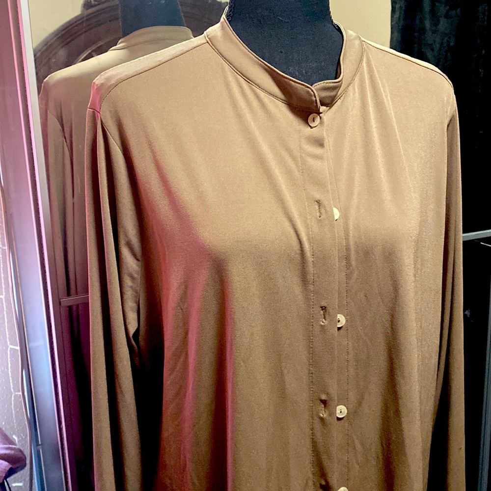 BUTTON DOWN OLIVE GREEN LONG SLEEVE CASUAL WEAR SHIRT